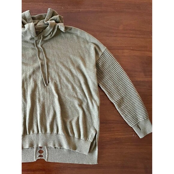 Stitches & Stripes Tops - Olive Green Lightweight Hoodie Sweater